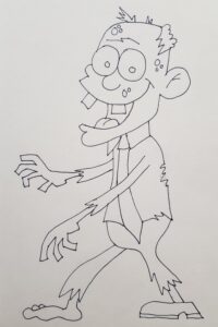 tegning av zombie